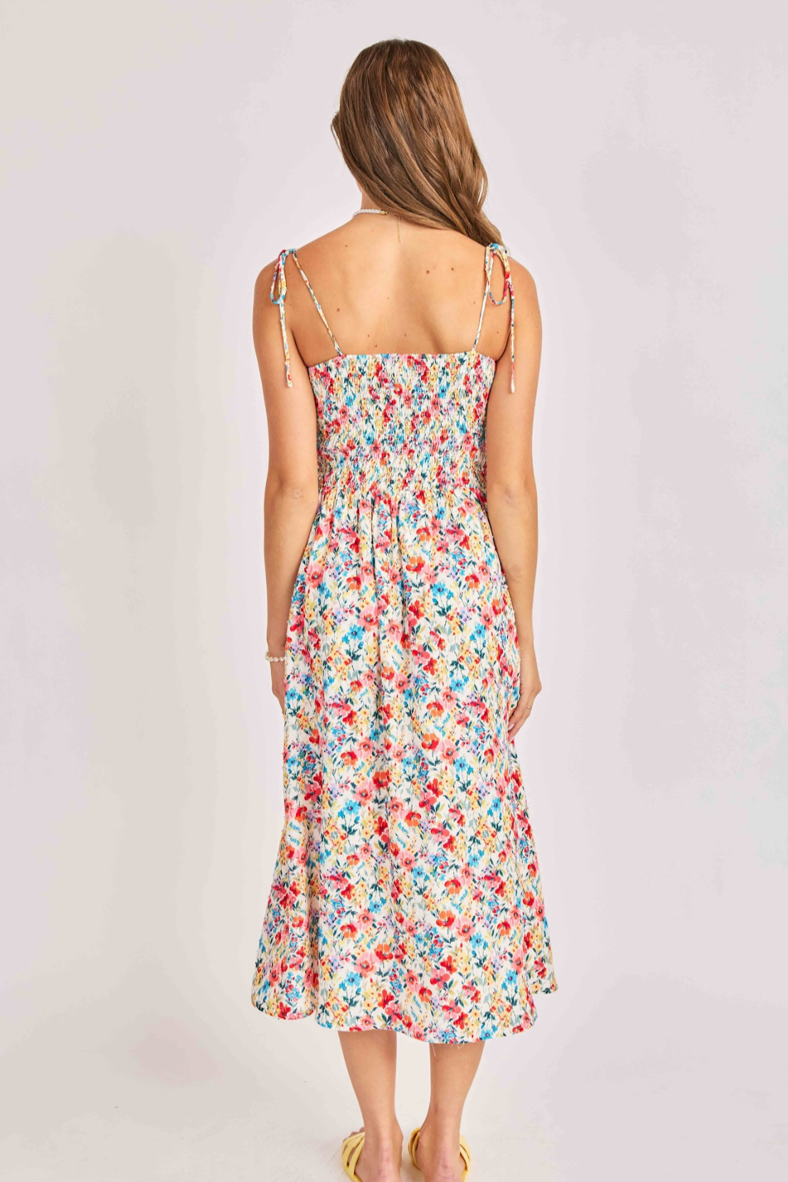 midi dress with tie straps COVE TIE STRAPS MIDI DRESS – downtoearthgh